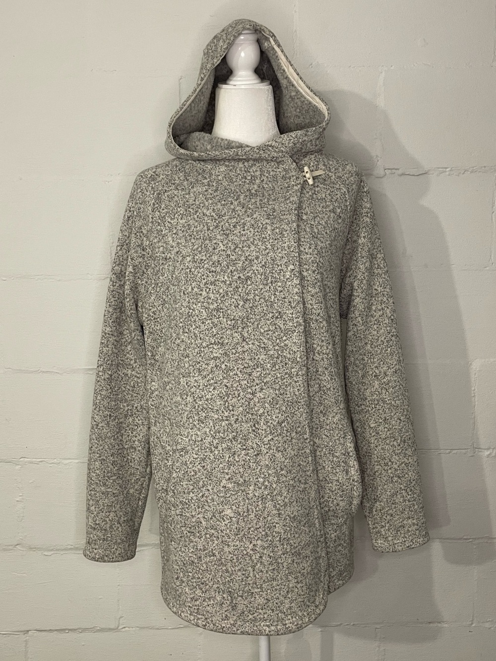 The North Face Hooded Women's Sweater Coat - Heather Gray